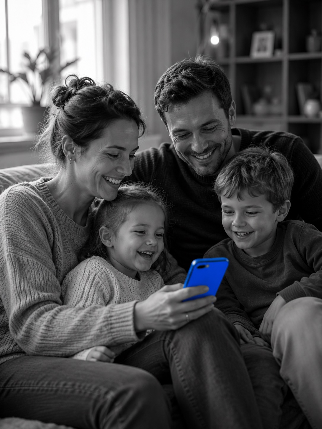 Une famille consulte tjouly ensemble